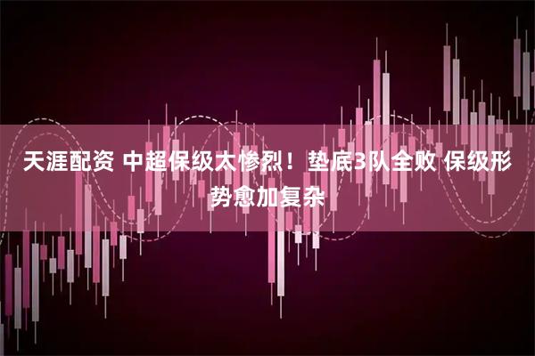 天涯配资 中超保级太惨烈！垫底3队全败 保级形势愈加复杂