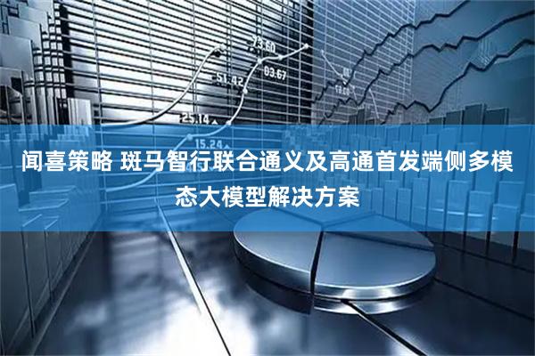 闻喜策略 斑马智行联合通义及高通首发端侧多模态大模型解决方案